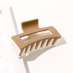 Frosted Two Tone Hair Claw Clip Rectangle Hairpin Strong Hold