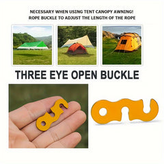 10pcs Aluminum Wind Rope Buckle for Tents, Camping Accessories