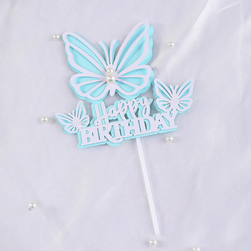 Butterfly Cake Decoration For Girls Happybirthday Butterfly Birthday Cake Insert