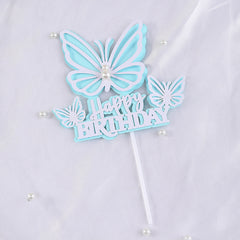 Butterfly Cake Decoration For Girls Happybirthday Butterfly Birthday Cake Insert