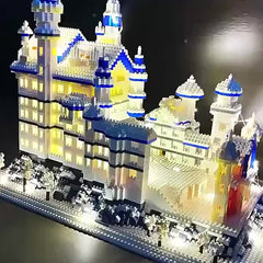 Creative Landscape Building Blocks Toy Snow Scene Natural Lake