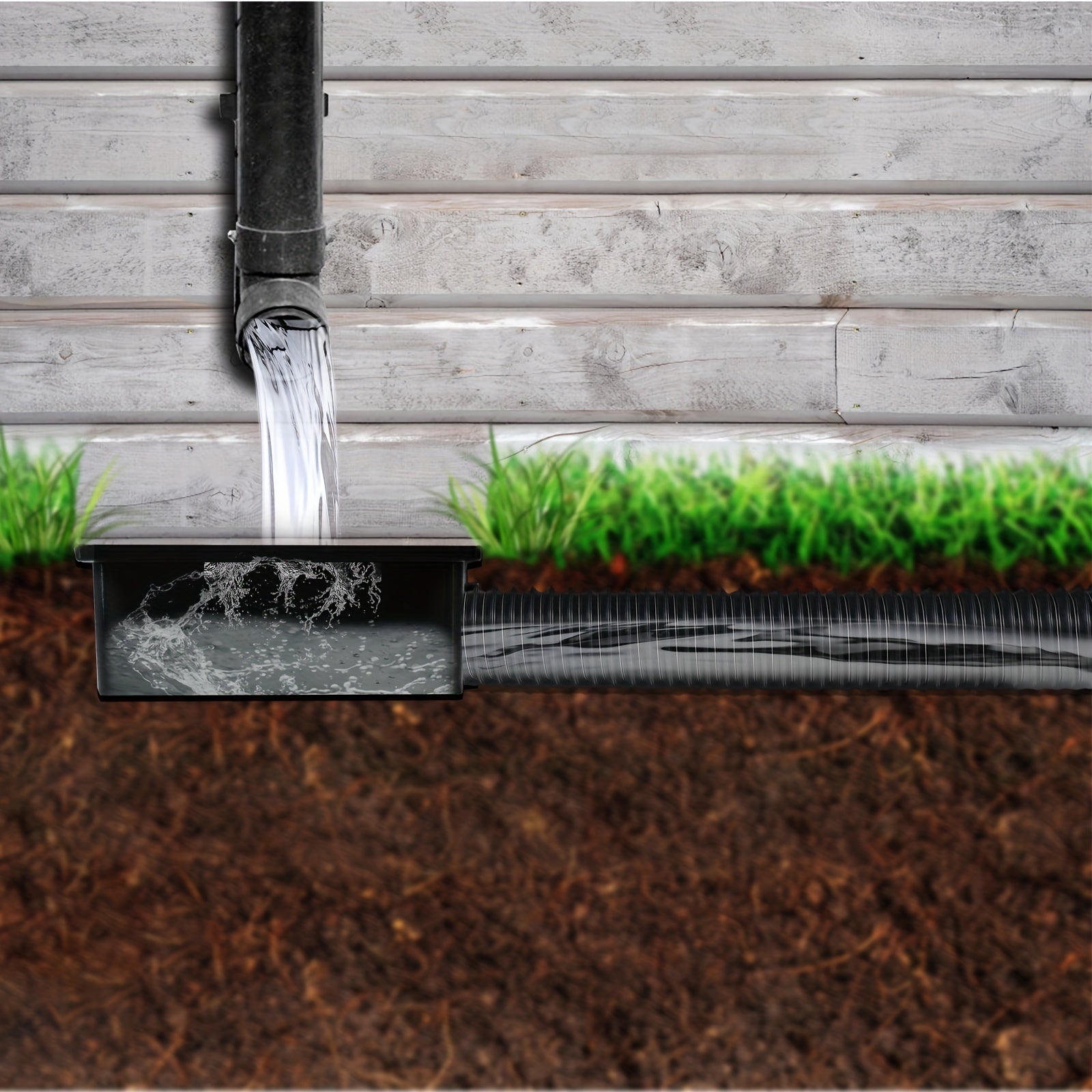 Flexible Downspout Extension Kit Rain Gutter Extend