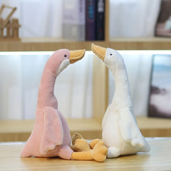 Grey Pink Duck Plush Toy Soft Stuffed Animal Perfect Gift Animal Kids