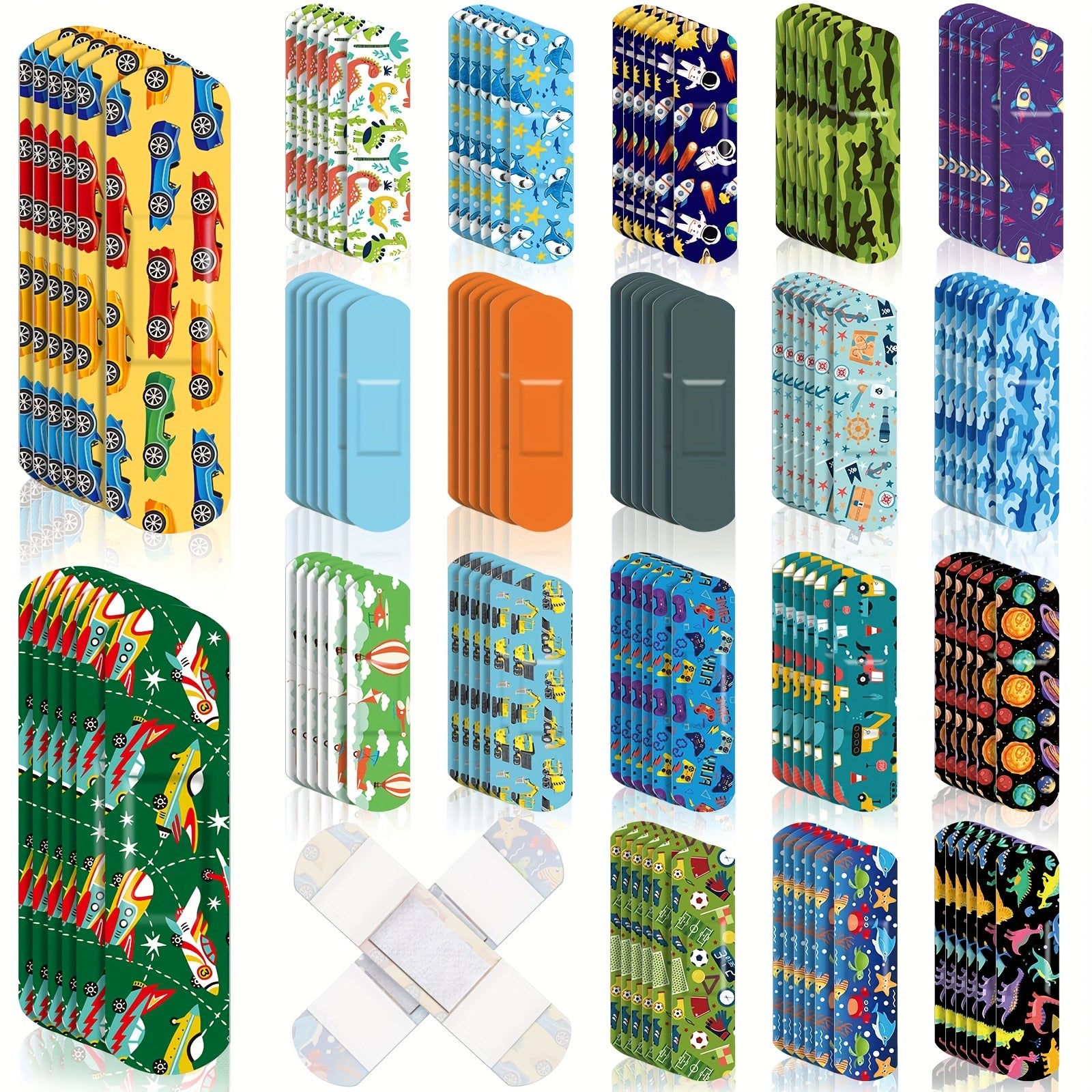 100pcs Cartoon Bandages Variety Pack 20 Styles