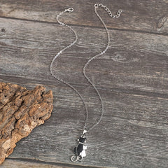 Kitten Cat Pendant Necklace For Women Girls