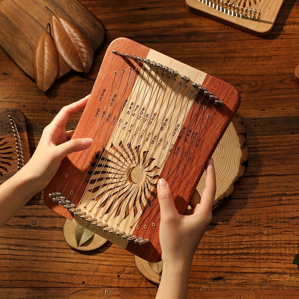 31 Strings Mini Thumb Lyre 17 Strings Finger Harp Wood Creative Finger Lyre