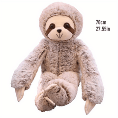 Small Sloth Plush Toy 19.6'' High Three Toe Sloth Hugging Stuffed Toy