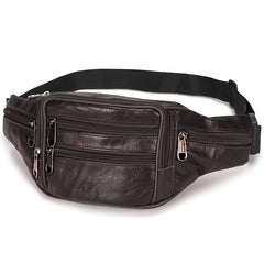 Leather Waist Bag First Layer Cowhide Mobile Phone Bag