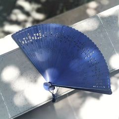Bamboo Folding Fan With Pure For Men Women
