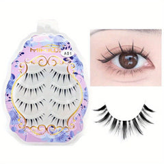 4 Pairs Manga Lashes Spiky Anime False Eyelashes Natural Look