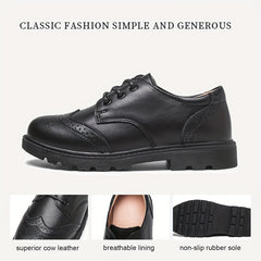 Boys Classic Oxford Dress Shoes Soft Bottom Non Slip