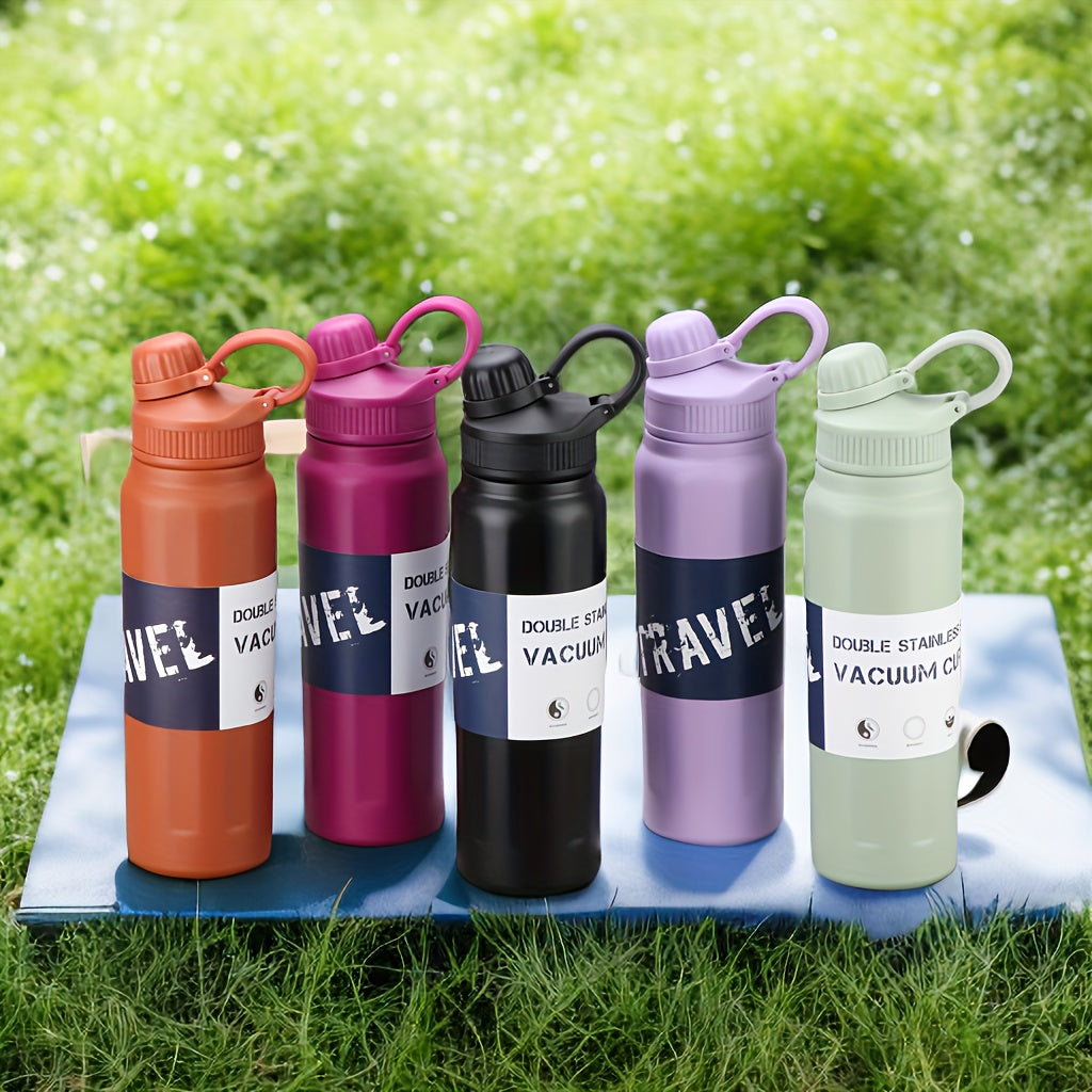 840ML Water Bottle With Straw Stainless Steel Insulation Cup