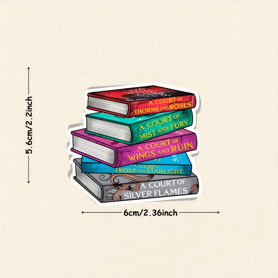 ACOTAR Book Stack Vinyl Sticker - Vibrant & Durable Adhesive