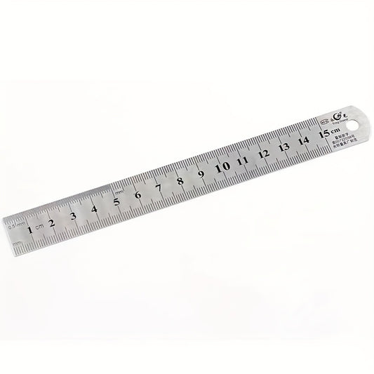 Thick Stainless Steel Ruler, 12-Inch, Metric & Inch Measurement, Durable