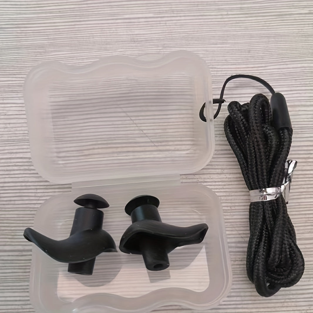 Reusable Earplugs with Lanyard for Swimming and Sleeping