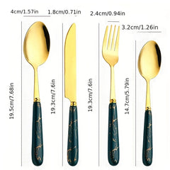 24 pcs Flatware Set for 6 Sturdy Durable Silverware Entertaining Everyday Use