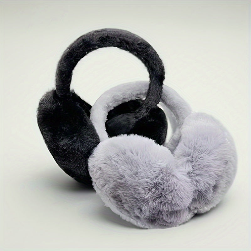 Foldable Earmuffs Winter Warm Plush Ear Covers Stylish Thickened Ear Warmer