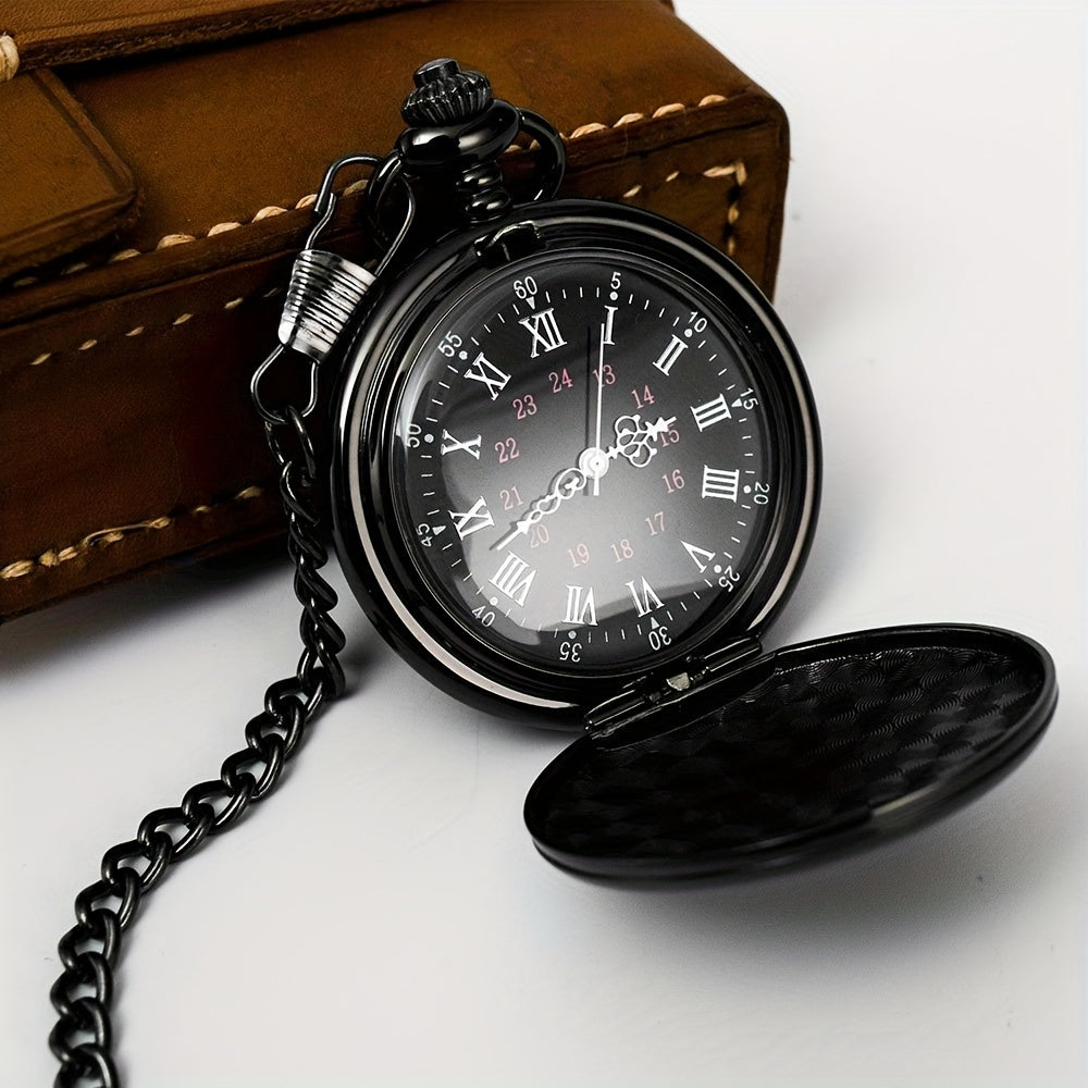 Vintage Double-sided Pocket Watch Flip Light Quartz Casual Retro Two-sided