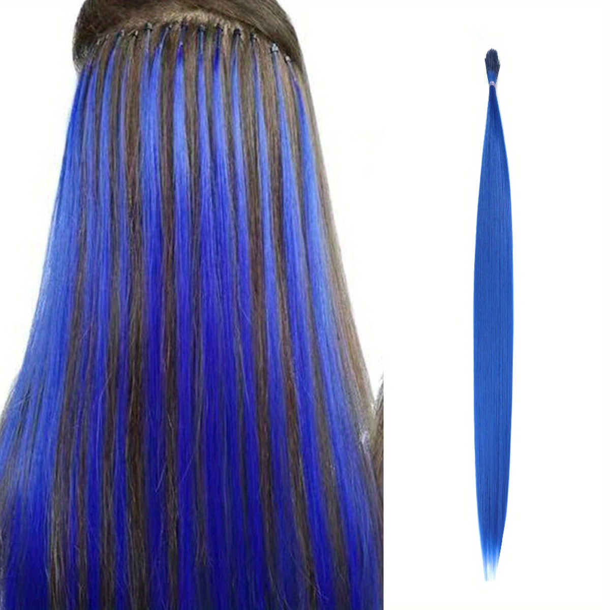 Colorful Rainbow Hair Extensions I Tip Hair Pieces for Parties and Costumes