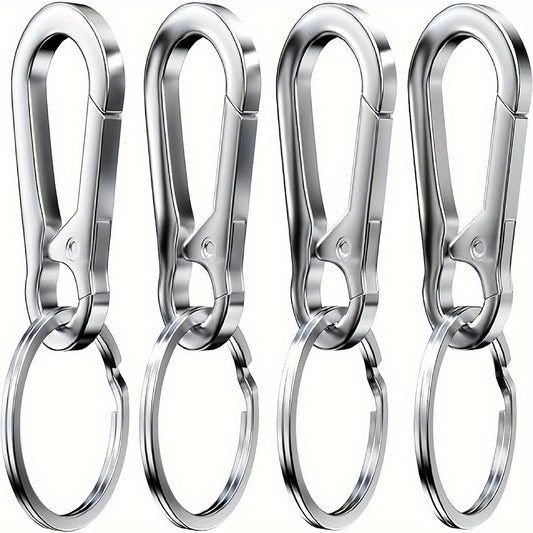 4pcs Metal Clip Buckle Keyring Keychain Hook for Outdoor Camping Hiking