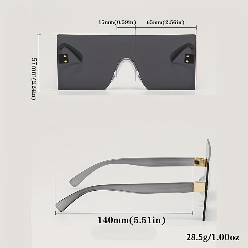 Square Oversized Sunglasses UV400 Sun Shades for Vacation