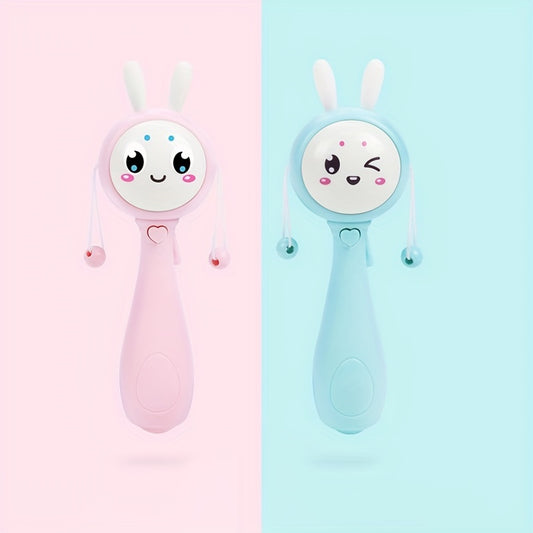 Music Rabbit Baby Rattle Toy, Teething Ear, 0-18 Mon