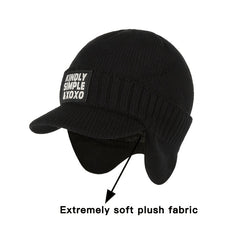 Winter Ear Cap Set With Velvet And Insulation