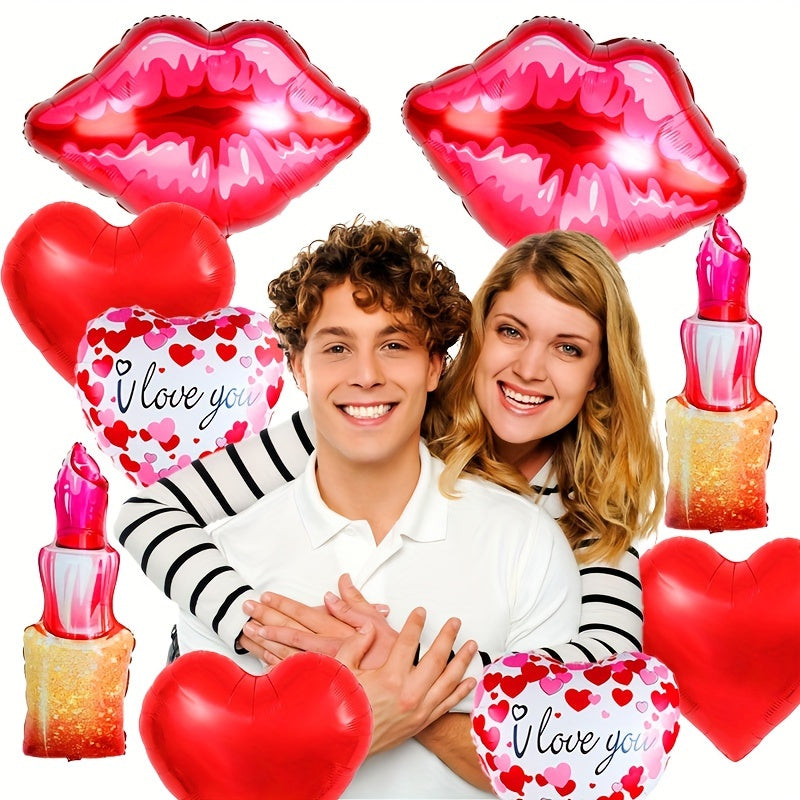 11pcs Warm Lip Lipstick Set Balloon Decoration