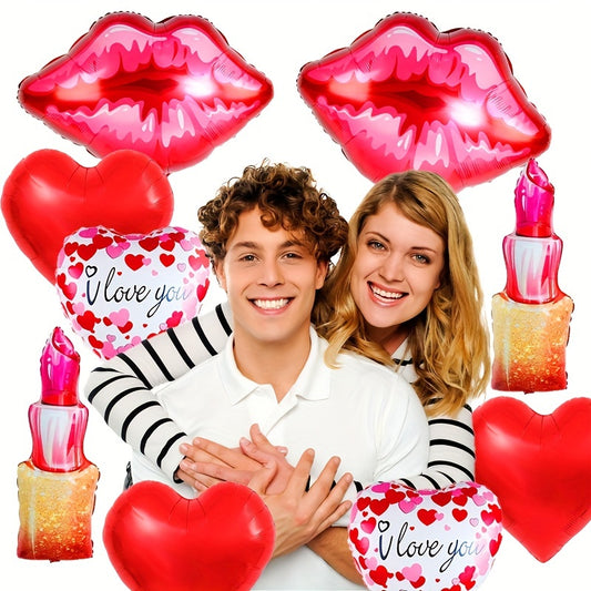 11pcs Warm Lip Lipstick Set Balloon Decoration