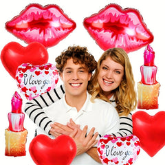 11pcs Warm Lip Lipstick Set Balloon Decoration