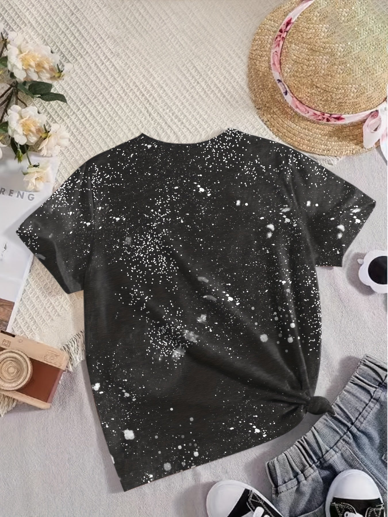 Girls Halloween Print T-shirt Breathable Comfy Pullover