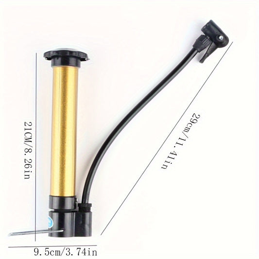 Golden Basketball Pump Household Inflatable Pump Mini Portable Manual Pump