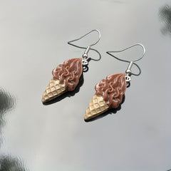 Ice Cream Resin Drop Dangle Earrings Food Accessories For Women