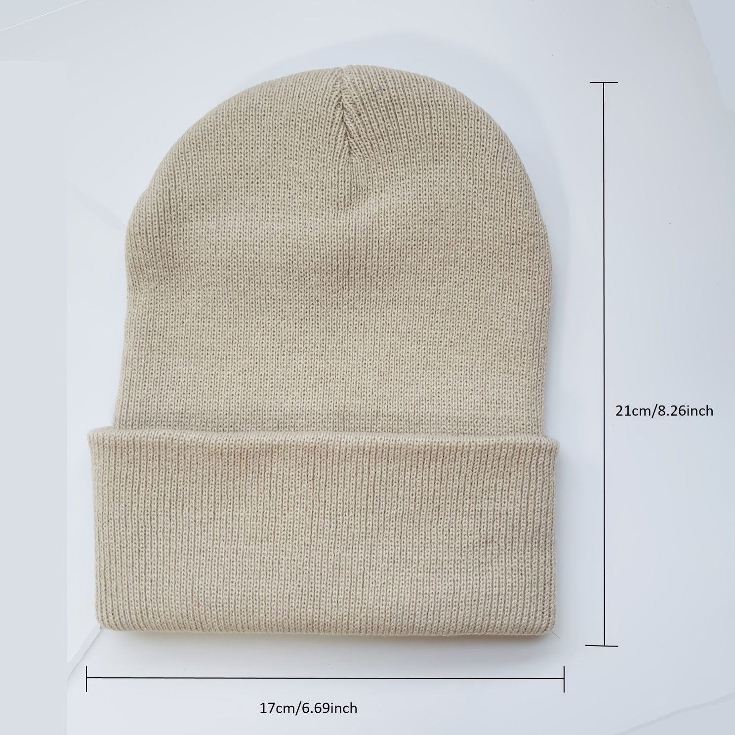 Winter Knitted Beanie Hat Unisex Solid Cap Warm Bonnet