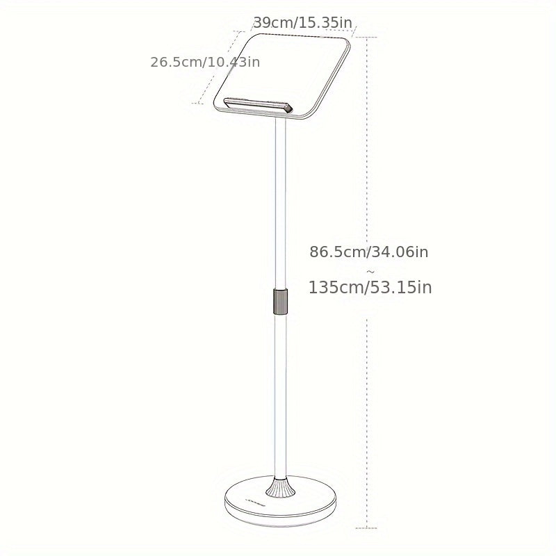 Floor standing Book Stand Standing Lift Reading Bookshelf Desktop Support Rod