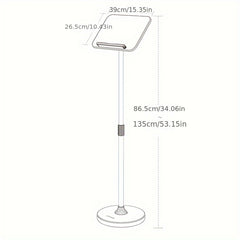Floor standing Book Stand Standing Lift Reading Bookshelf Desktop Support Rod