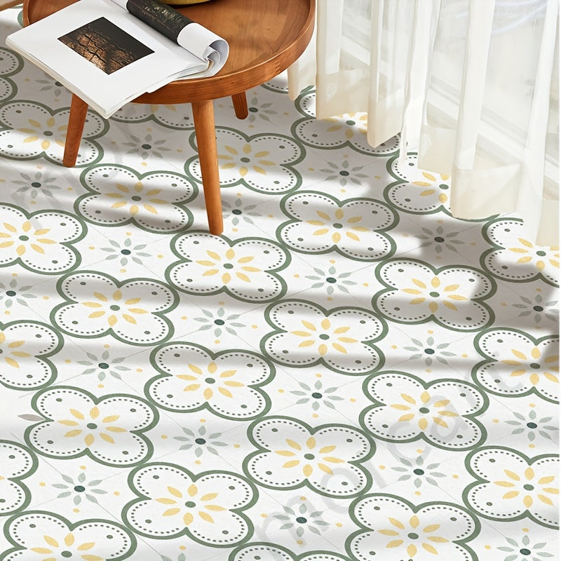 3pcs Self adhesive Tile Paste Waterproof Wear resistant Small Fresh French Floor