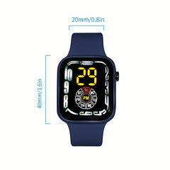 LED Small Square Children's Sports Watch