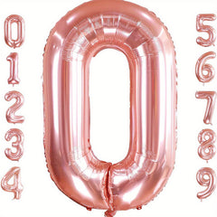 6 Cm Rose Golden Number Balloons Foil Large Helium Number Balloon