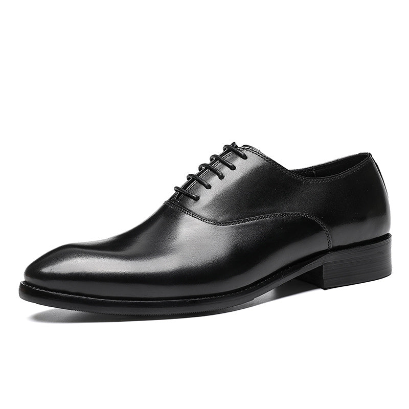 FARWARWO Men's Leather Oxford Shoes Pointed Toe Comfortable Dress Shoes