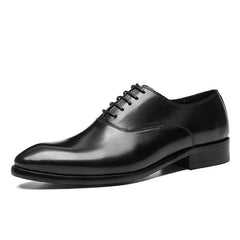 FARWARWO Men's Leather Oxford Shoes Pointed Toe Comfortable Dress Shoes