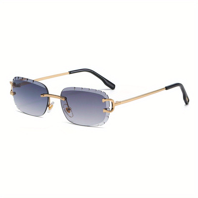 Rimless Oval Men's Sunglasses UV Protection For Travelling