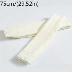 Toeless Thigh High Yoga Socks Thermal Rib Knit Over The Knee Leg Support