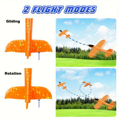 Foam Airplane Launcher Toy Catapult Hand Thrown for Fun No Batteries Needed