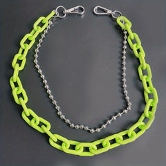 Fluorescent Acrylic Chain Jeans Metal Chain Hip Hop Chain Pendant