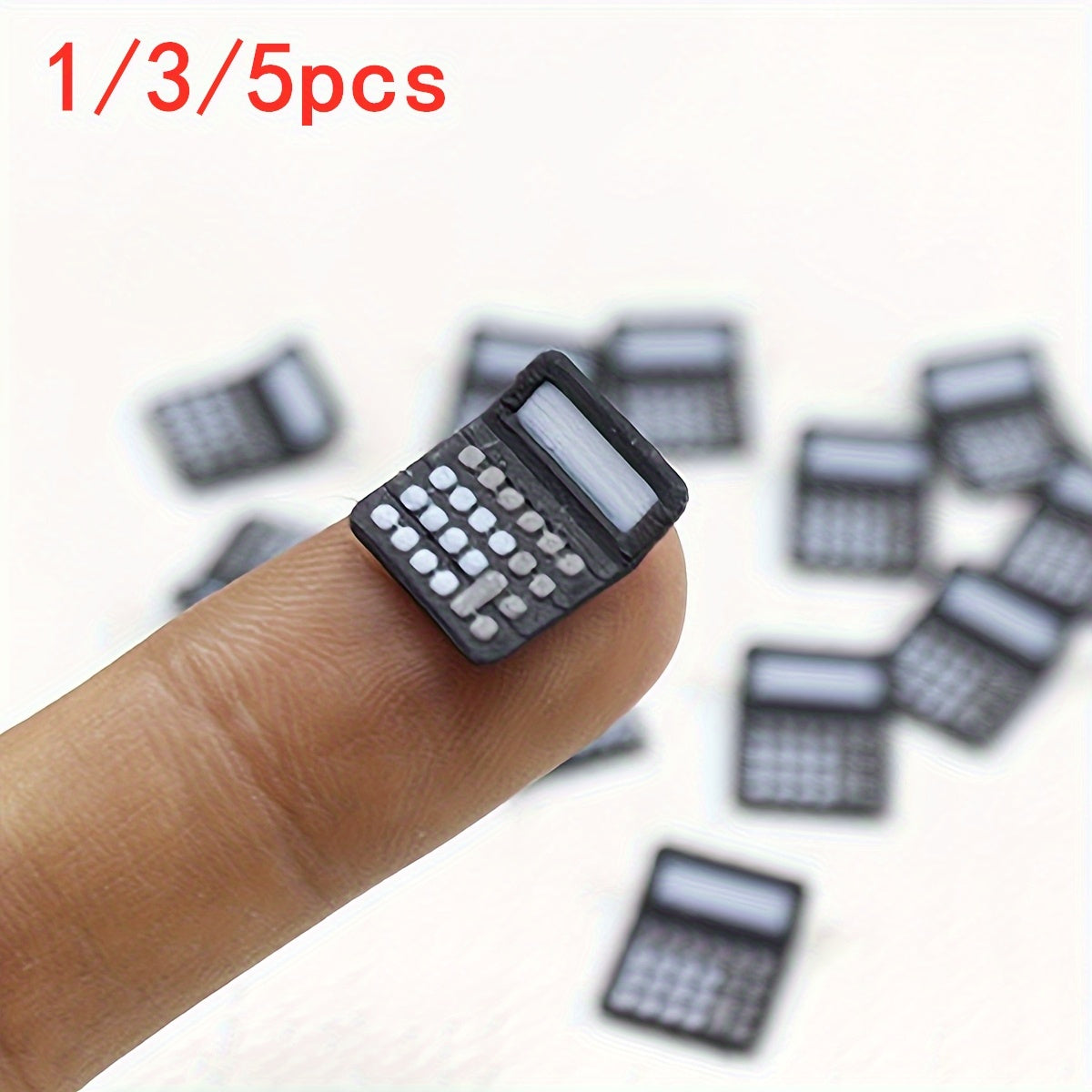 1:12 Scale Dollhouse Plastic Calculator, Realistic Desk Accessory for Classroom