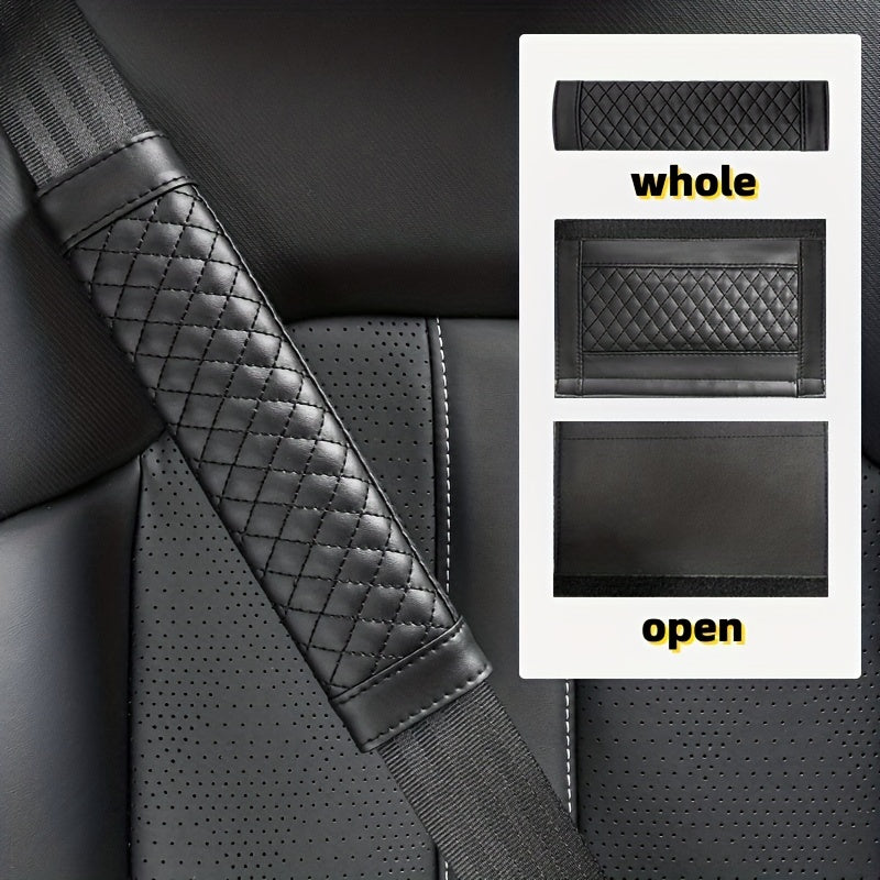 2pcs Stylish Car Seat Belt Pads Comfortably Protect Shoulders