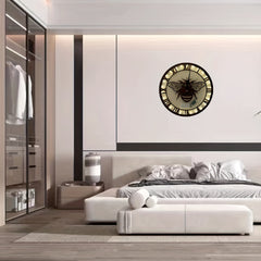 LED Lights Wooden Home Decoration Wall Clock