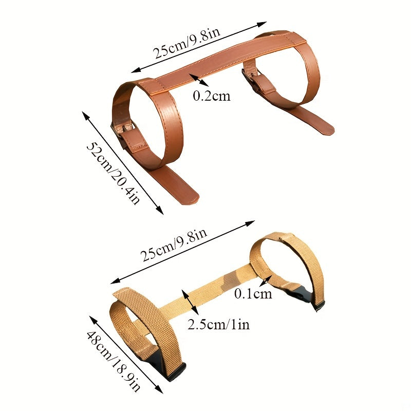 Adjustable Leather Belt for Outdoor Floor Mat - Moisture Proof