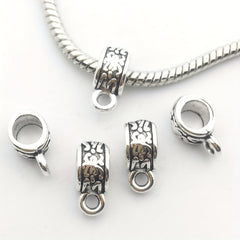 120pcs Antique Silver/Gold Clasps Connector Bail Tube Beads for DIY Jewelry